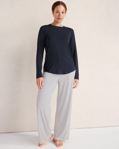 Talbots CALM & COOL STRIPE PAJAMA PANTS
